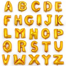 16 Inch Golden Alphabet Aluminum Film Balloons Zhou Yenqing Festival Party Wedding Wedding House Decoration Dress Balloons