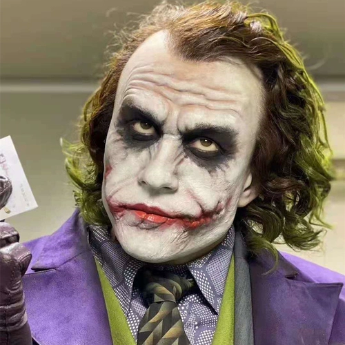小丑面具 Бэтмен Темные Рыцари Латекс Маска Хислай Джокер Хед Худ Кос Гером
