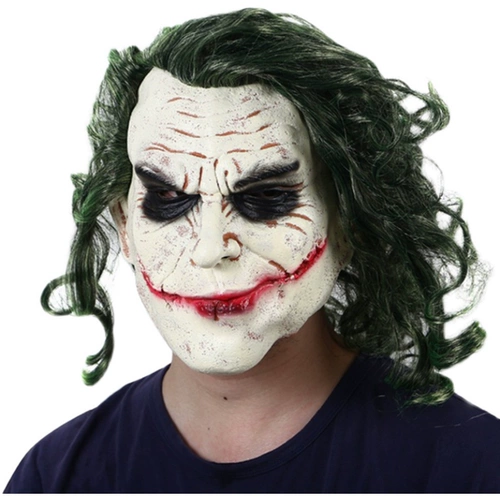 小丑面具 Бэтмен Темные Рыцари Латекс Маска Хислай Джокер Хед Худ Кос Гером