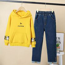 Girls cap jacket in autumn 2020 new childrens clothing with gas - wearing loose coat for sweating and fall