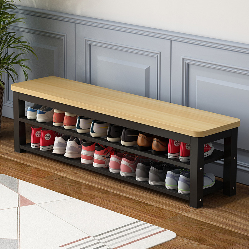 Shoe changing stool Home door shoe cabinet stool simple bench can sit shoe rack into the household wear shoe stool bench