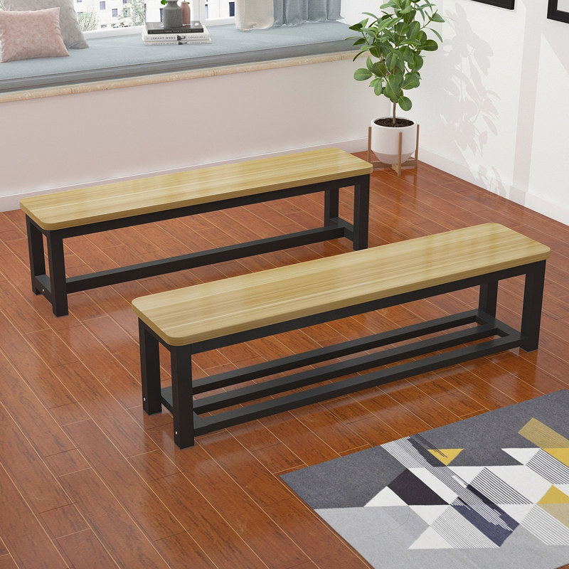 Bench steel wood bench home shoe changer stool dining table bench gym rest stool bathroom dressing room stool