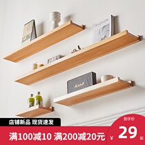 Wooden solid wood wall shelf hanging wall hanging bedroom word partition wall Living room word board wall book shelf