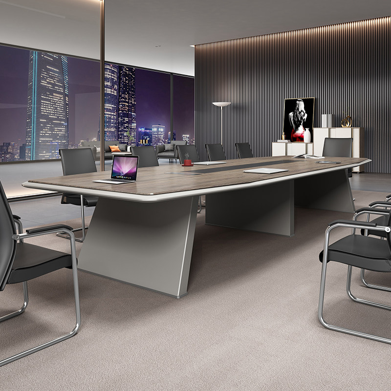 Conference table long tablesSimple modern conference room large reception training long-strip office chairs combined office furniture