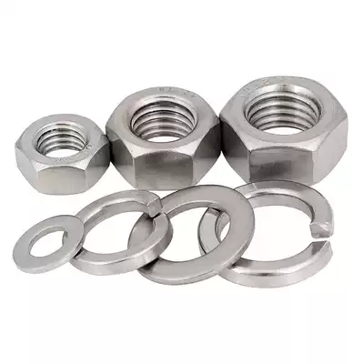 304 316 201 stainless steel nut hexagon nut flat gasket spring pad M2M2 5M3M4M5M6M8-M30