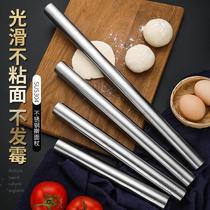 Stainless steel solid dumpling skinner household pressing pin large and small rolling pin baking tools