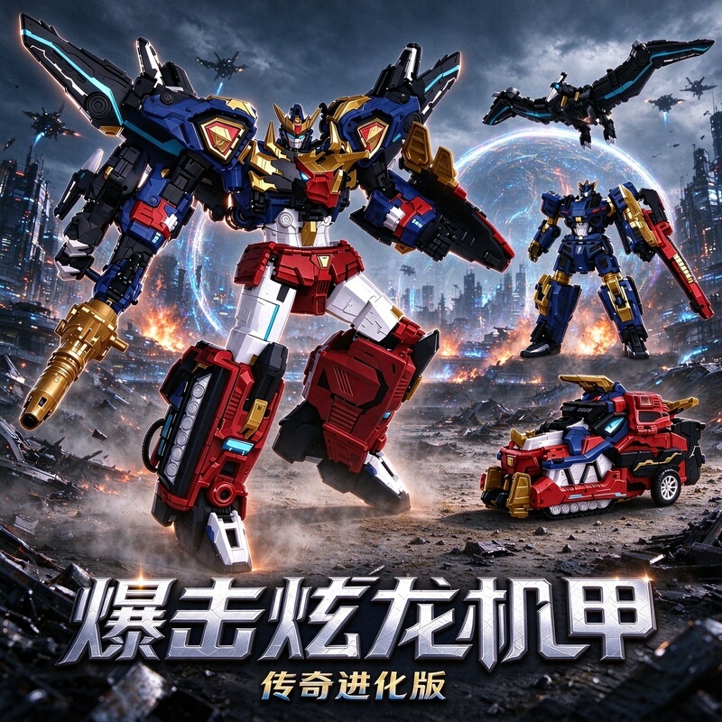 New Product Mini Agents Team Authentic Legendary Evolution Blast Dragon Mecha Transforming Toy Robot Boy Thunder