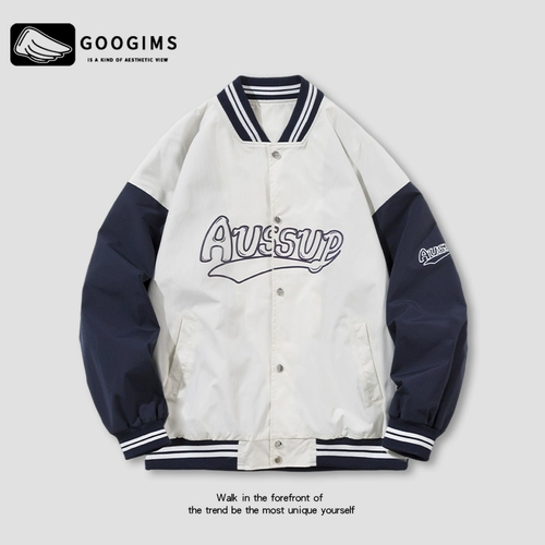 Бейсбольная форма, мужская осенняя куртка для влюбленных, с вышивкой