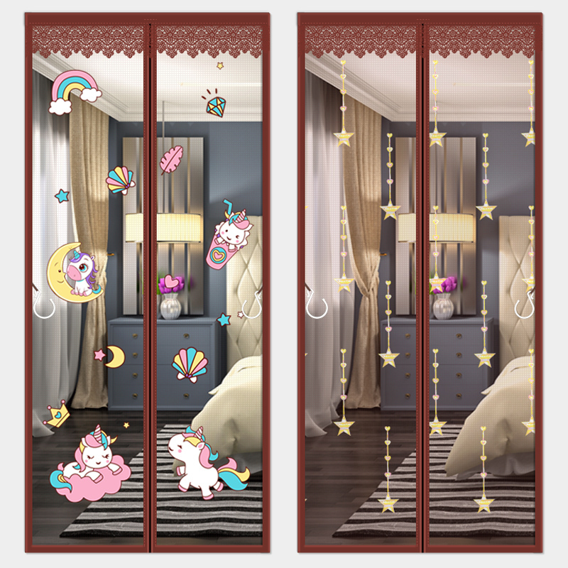 Huazan anti-mosquito door curtain summer home free punch magic sticker screen window screen door curtain magnetic anti-mosquito self-priming door curtain