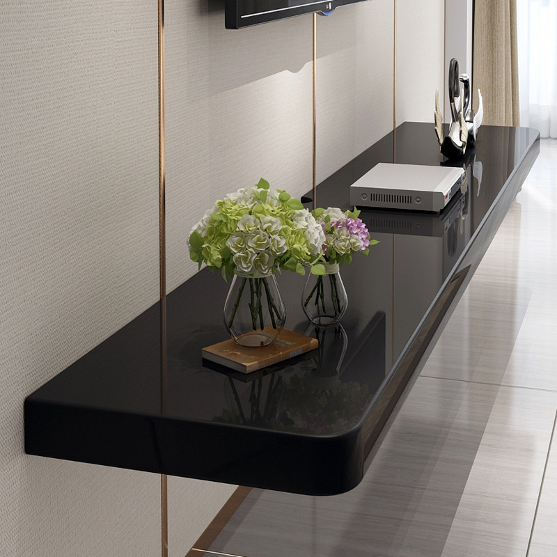 TV rack living room background wall hanging wall decoration hanging wall TV cabinet paint one word board