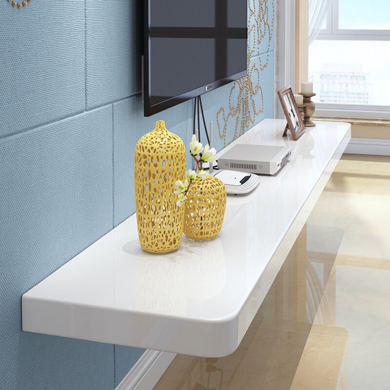 Wall shelf living room TV background wall machine box wall hanging wall decoration TV cabinet hanging wall one word partition