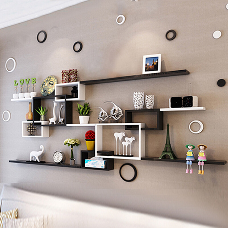 Wall shelf background wall hanging wall cabinet wall living room dining room sofa back bedroom bedside decoration frame