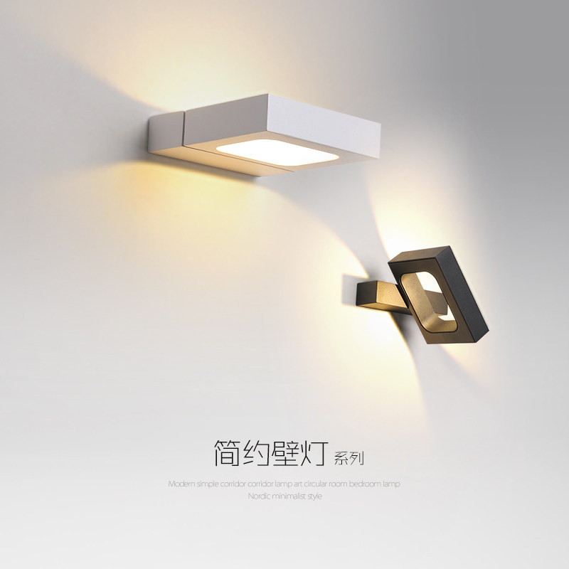 Wall lamp Nordic creative minimalist minimalist porch TV sofa background wall lamp bedroom bedside wall lamp LED lamps