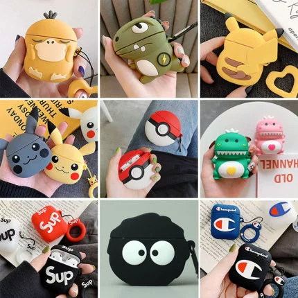 Apple, Tide, силиконовый милый защитный чехол, наушники, набор, беспроводная совместимая коробка с зарядкой, 2, bluetooth