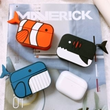 Подходит для Airpods3 Силиконовый защитный мультипликационный мультфильм Little Shark Creative Airpods Pro милый маленький кит A