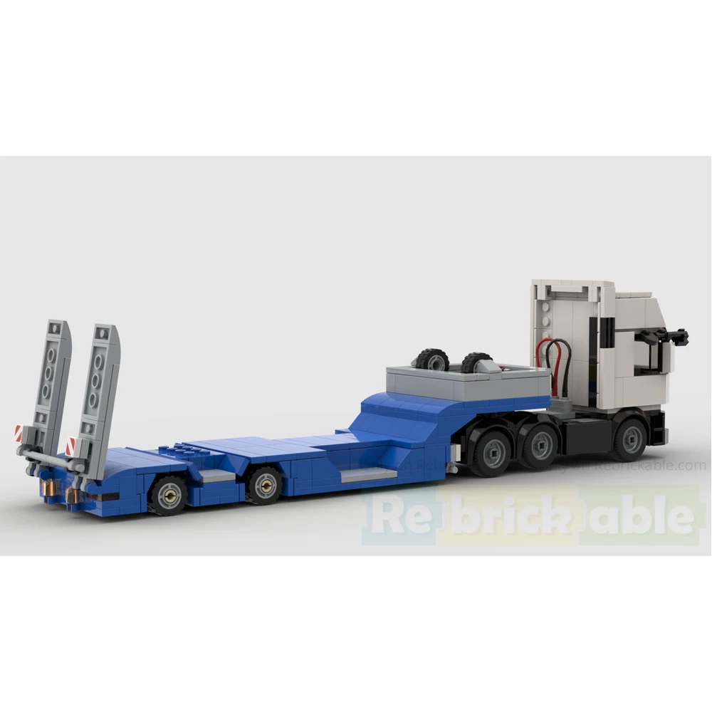 Коробка с колесными пазами MOC-244490, только тележка, электронный рисунок, вставляющие строительные блоки, 263 детали