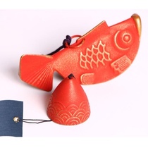 Big red koi carp Japanese southern iron rock cast koi carp wind chime to pray for goldfish festive housewarming moving home decoration