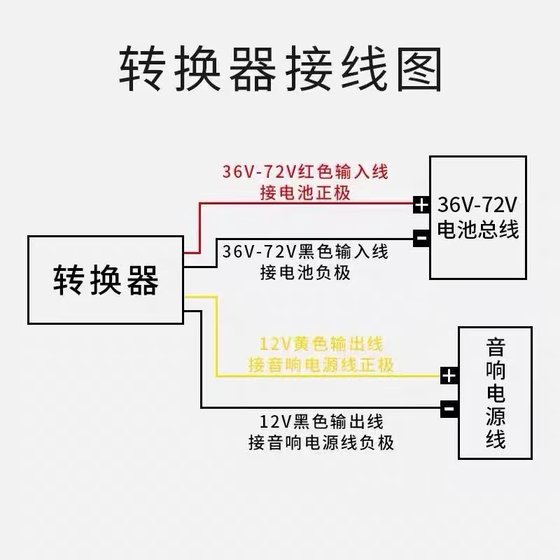 전기 자동차 변환기 배터리 전압 변환기 48v60 볼트 72 ~ 12v24 고전력 전압 DC 범용 변압기 4 선