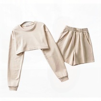 2024 fashionable midriff-baring sports sweatshirts for students autumn fashion solid color sports suits beautiful suits that are popular this year