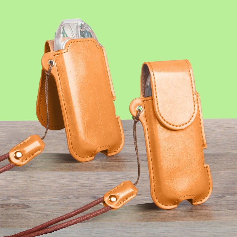 Applicable zippo vazo small smoke leather sheath anti-dust set magnetic suction style all-bag anti-fall smoke sleeve protective sleeve hanging neck hanging rope