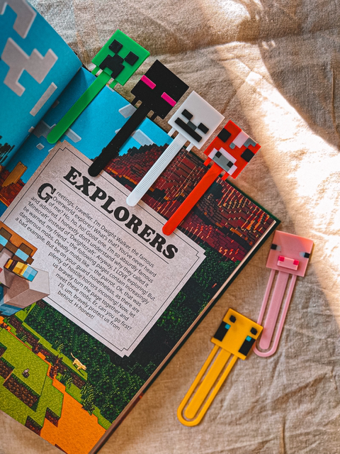 Mc Minecraft Peripheral Bookmarks Creeper Enderman Little Bee Bookmark Children's Gift Birthday Gift