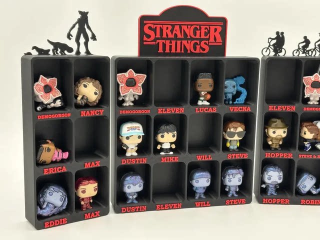 Stranger Things Funko Pop Kinder Surprise Egg Figure Display Stand Blind Box Doll Display Cabinet