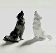 Black and White Minimalist High-End Version Howling Wolf Popular Art 3D Trendy Sculpture Geometric Model