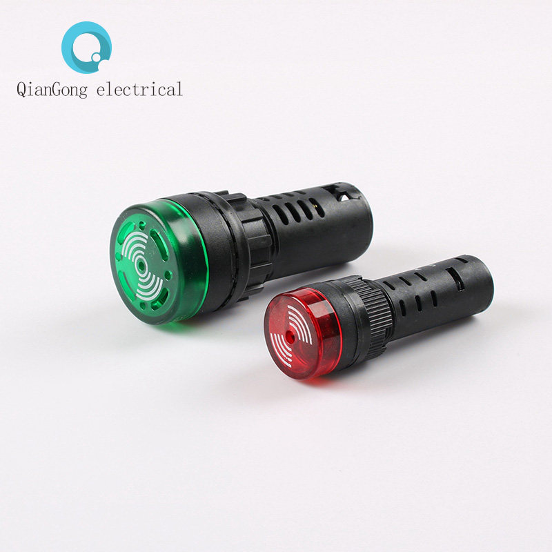 AD16-22SM AD16-16SM sound and light alarm AC and DC with light LED loud intermittent plastic buzzer