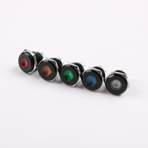 12 16 22mm metal indicator lamp black alumina panel black screen indicator light screw feet waterproof signal light