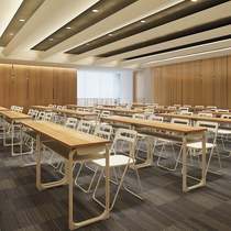 School and primary school students class table and chairs combination coaching class double study table educational institution strip fine art training table