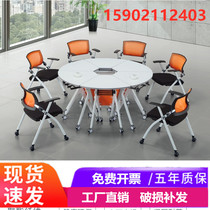 Multifunctional folding meeting table training table combined splicing table mobile desk with wheel training table and chairs movable table