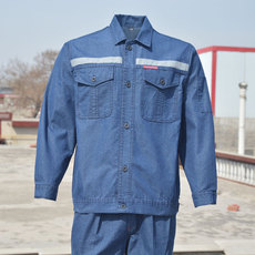 Спецодежда 夏季薄款牛仔工作服套装男劳保服焊工工地劳