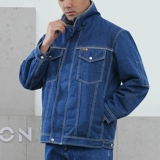 Зимняя утепленная куртка для работы, джинсовый хлопковый пуховик, износостойкое демисезонное термобелье