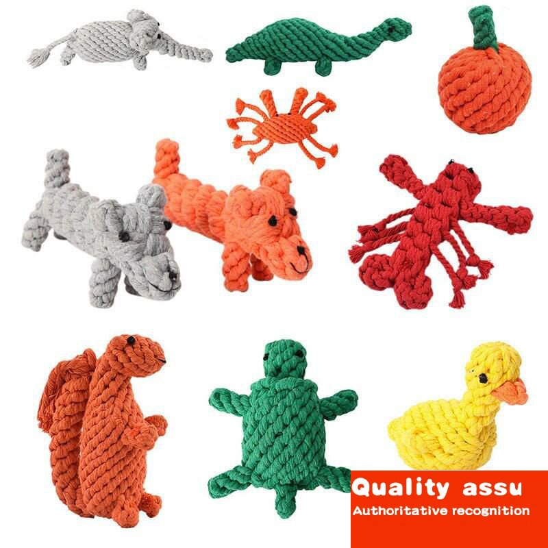 -pet cotton rope chew toys for dogs puppy clean teeth toys