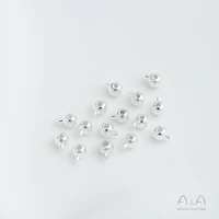 K42-4 круглая кнопка из чистого серебра 1 шт.