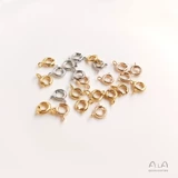 14-каратное позолоченное 18-каратное настоящее золото, открытое кольцо для рта, ожерелье, ручная обработка, соединительная пряжка в форме омара, аксессуары из материалов ручной работы своими руками