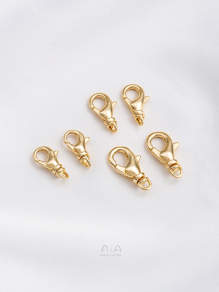UNIVERSAL ROTATING BUCKLE 14K GOLD-COATED COLOR-PRESERVING ROTATING LOBSTER BUCKLE HANDMADE DIY BRACELET NECKLACE JEWELRY ENDING SPRING BUCKLE