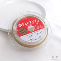 Золотая стальная проволка, шелковые нитки, 0.3mm, 1м