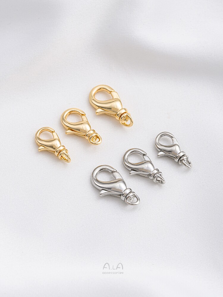 UNIVERSAL ROTATING BUCKLE 14K GOLD-COATED COLOR-PRESERVING ROTATING LOBSTER BUCKLE HANDMADE DIY BRACELET NECKLACE JEWELRY ENDING SPRING BUCKLE