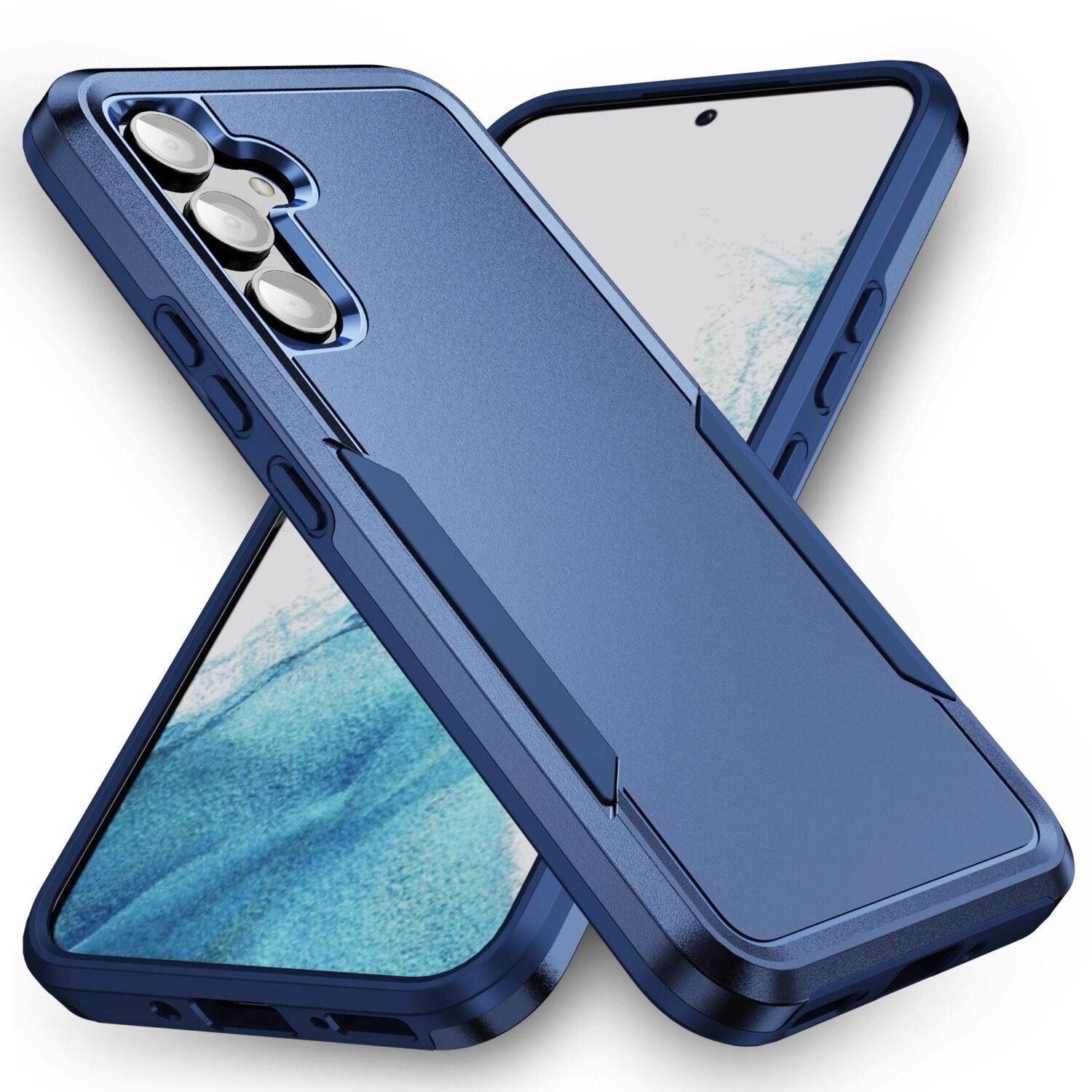 Navy Blue Rugged Armor | Heavy Duty Tactical Protection Samsung Phone Case