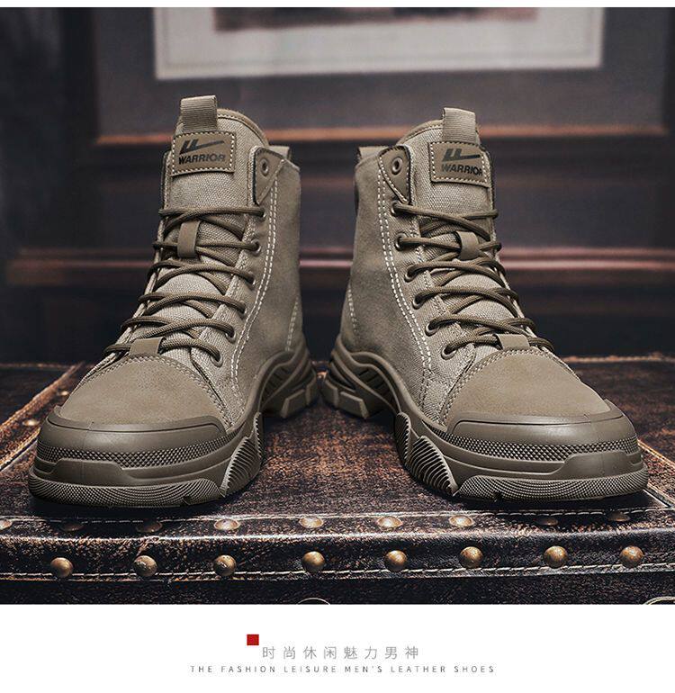Warrior, Martens, зимние нескользящие износостойкие тканевые ботинки 