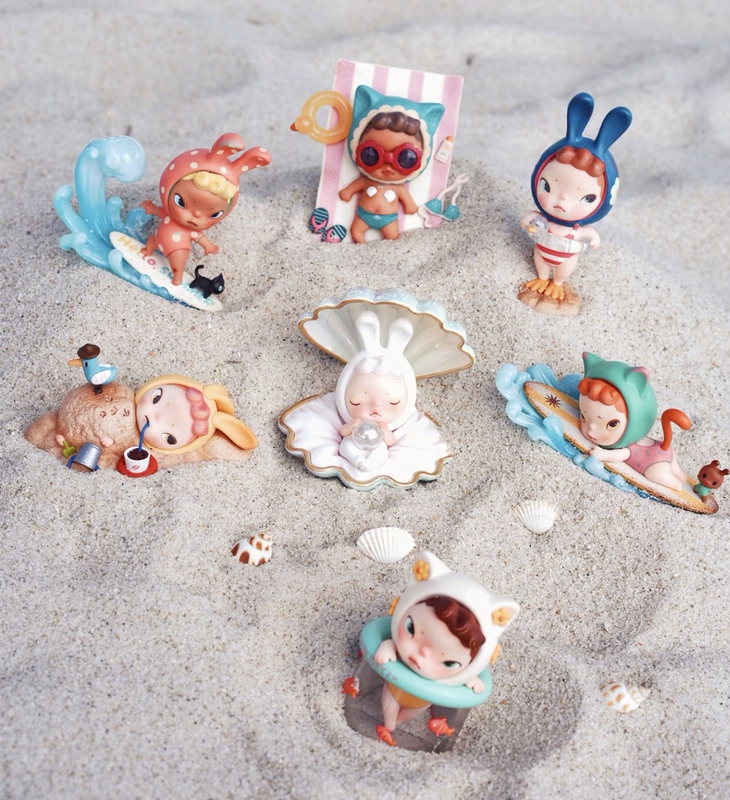 Authentic New Product Sooya Studio Beach Holiday Series Blind Box Sea Wish You Were Here Trendy Toy Figurine Gift