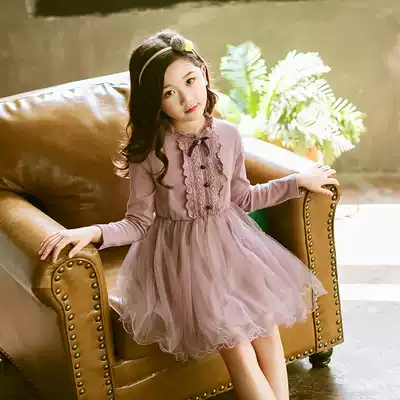 next sara girls spring dress new lace princess dress middle child long sleeve stand collar dress lace collar dress lace collar dress