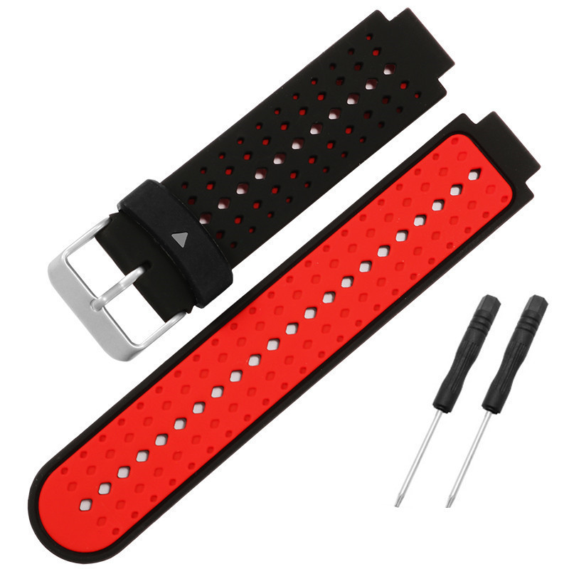 Garmin Forerunner235/735Xt/235L/230/220/620/630 Smart Watch Two-Color Wristband Replacement Silicone Strap