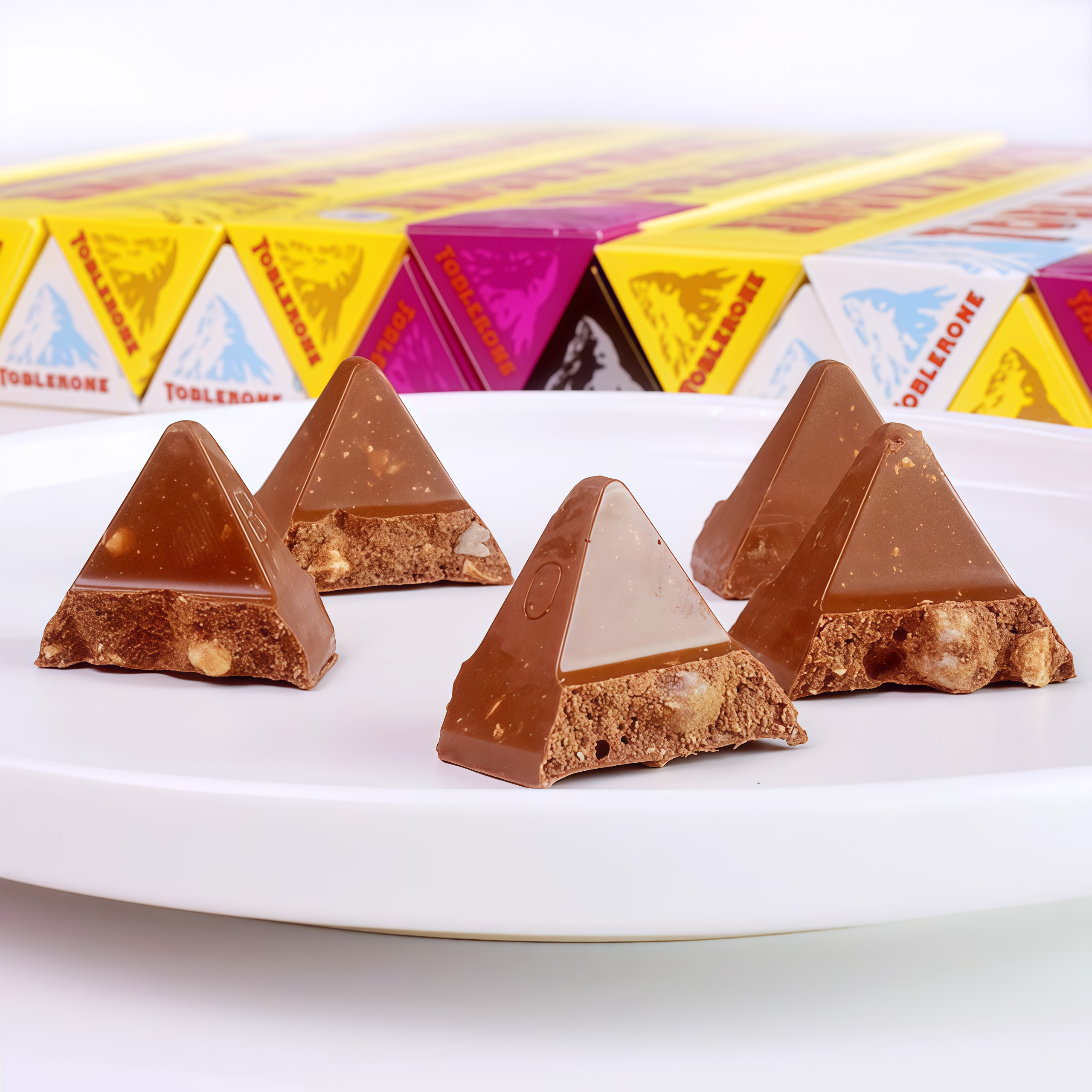 Toblerone Swiss Triangular Chocolate Mondelez Contains Raisins, Honey, Almonds, Milk Chocolate Snacks
