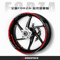 KSHARPSKIN Colour rim sticker steel ring hub sticker suitable for Honda FORZA250 Fosha 300