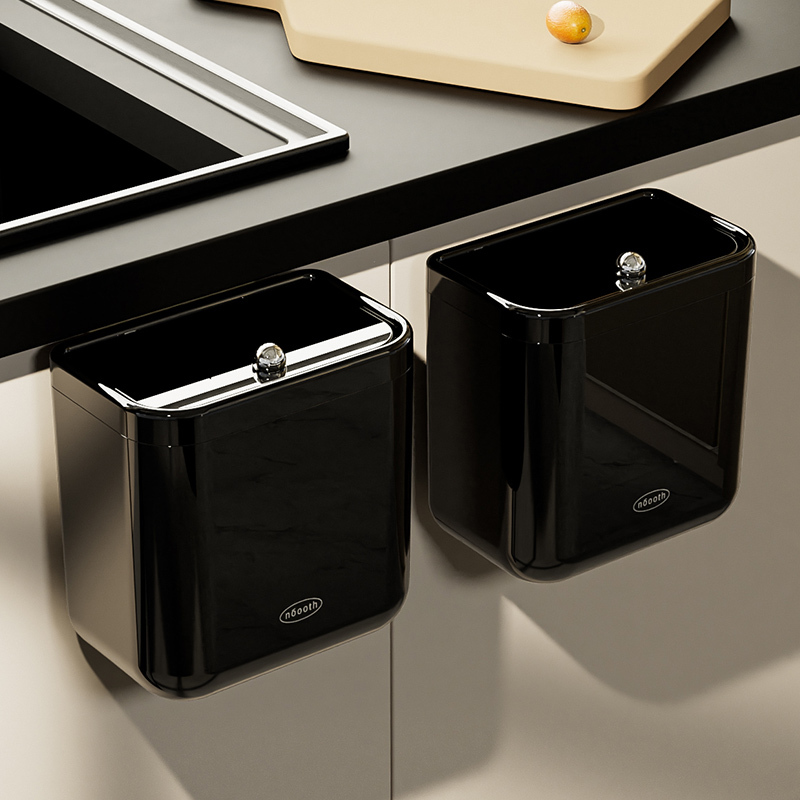 Wall-Mounted Kitchen Trash Can for Home Use, Bathroom with Lid, Flip-Top Kitchen Waste Cabinet Hanging Large Trash Bin Wall-Mounted Kitchen Trash Can for Home Use, Bathroom with Lid, Flip-Top Kitchen Waste Cabinet Hanging Large Trash Bin