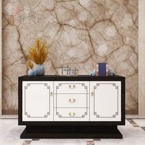 Birch world new Chinese style solid wood porch cabinet living room entry partition table light luxury simple white multi-function locker