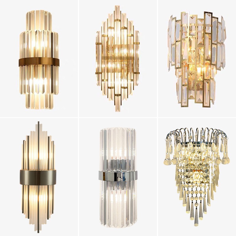 Silver charging wall lamp Wireless villa big wall lamp Living room Battery Wall Lamp Bedroom headboard Color-free Wiring Lights-Taobao