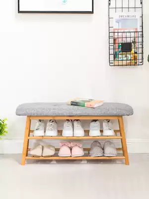 Shoe change stool Household door can sit small shoe cabinet fitting room shoe rack shoe stool simple Nordic style bed tail stool
